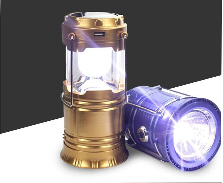 Outdoor Camping Light Solar Rechargeable LED Camping Lantern